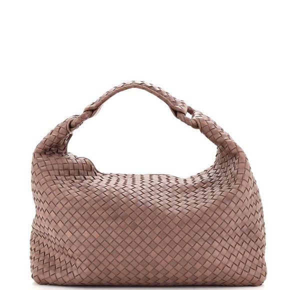Bottega Veneta Handbags - Bottega Veneta Sloane Hobo Intrecciato Nappa Medium Brown